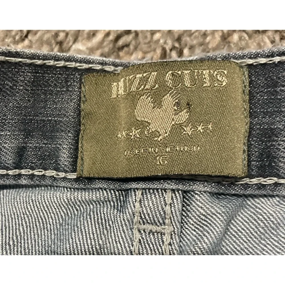 Buzz Cuts By Wax Jean Boys 28x26 Gray Bootcut Jeans Youth Size 16 Fade Wash